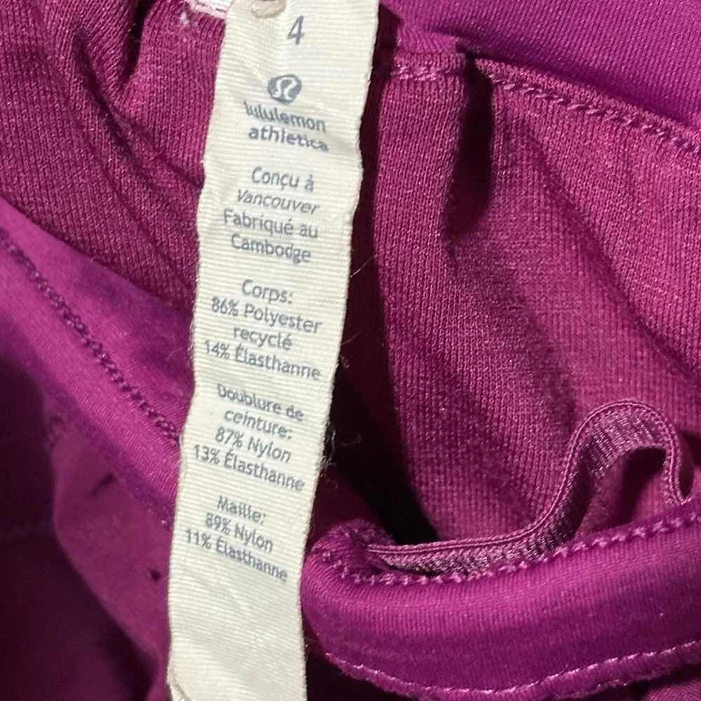 Women’s Lululemon Athletica Purple Athletic Shorts Lightweight Breathable​